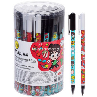 Ручка шариковая "Влад А4" 0,7мм синяя, круглый корпус, ассорти BP_083459 от магазина "Карандаш"