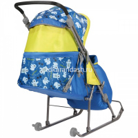 Санки-коляска "Умка-3, Мишки" 30мм перекидная ручка, синие У3/2 от магазина "Карандаш"