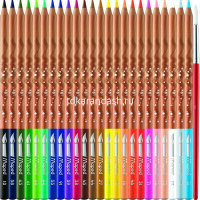 Карандаши акварельные 24 цвета "Artist" с кисточкой, в металлическом футляре 832424 от магазина "Карандаш"