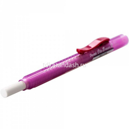 Ластик-карандаш "Clic Eraser 2" прямоугольный в футляре, 6х6х80мм, белый, красный корпус ZE11T-B от магазина "Карандаш"