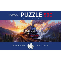 Пазлы 500 эл. "Premium. Панорама. Путешествие на паровозе" 68х23см 500ПЗ2_32117/087617 от магазина "Карандаш"