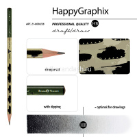 Карандаш чернографитный "Happy Graphix. Танчики" НВ 21-0030/26 от магазина "Карандаш"
