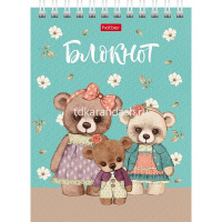 Блокнот А6 40л "Любимые топтыжки" клетка гребне 6 дизайнов 40Б6В1гр/079619 от магазина "Карандаш"