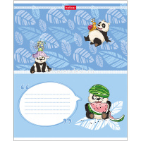 Тетрадь А5 24л клетка "Приключения маленькой панды" на скобе 5 дизайнов 24Т5В1/057252 от магазина "Карандаш"