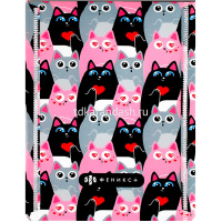 Папка-конверт на кнопке "Котики" 158х114мм вертикальный, полипропилен 0,18мм 69029 от магазина "Карандаш"