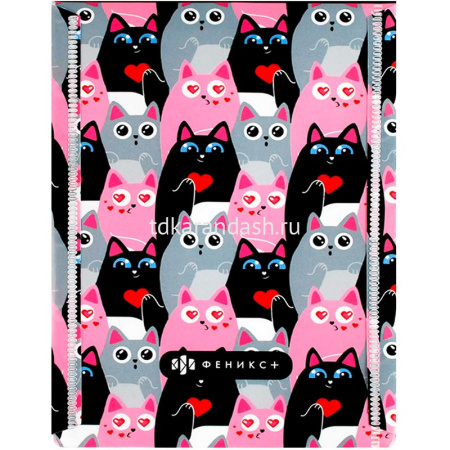 Папка-конверт на кнопке "Котики" 158х114мм вертикальный, полипропилен 0,18мм 69029 от магазина "Карандаш"