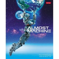 Тетрадь А5 48л клетка "Кибер интеллект" на скобе металлизированный картон 5 дизайнов 075337 от магазина "Карандаш"