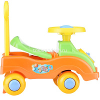 Каталка-автомобиль "Тик-Так" 48х26х33см зелено-оранжевая, пластик У873 от магазина "Карандаш"