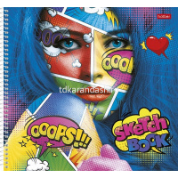 Альбом для рисования А4 223х240мм 40л "Подружки" на спирали тиснение 3 дизайна 077553 от магазина "Карандаш"