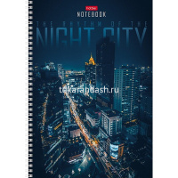 Тетрадь А4 80л линия "Ритм ночного города" на гребне перфорация на отрыв 4 дизайна 082971 от магазина "Карандаш"