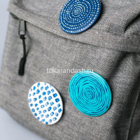 Набор холстов-значков круглые 5,6х5,6см 3шт. 100% хлопок 250г/м2 830311 от магазина "Карандаш"