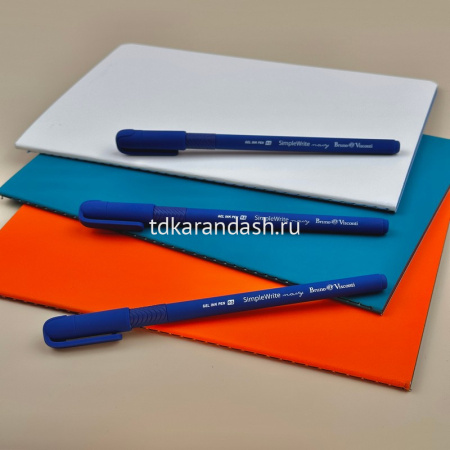 Ручка гелевая "SimpleWrite Navy" 0,5мм черная, синий корпус 20-0459 от магазина "Карандаш"