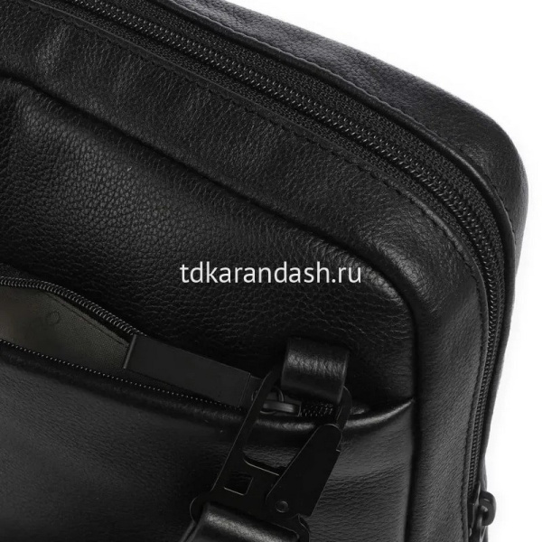 Сумка "Russel" 27х22х6см 1 отделение, черная, натуральная кожа CA1816W137/N от магазина "Карандаш"