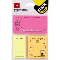 Клейкая закладка бумажная размер ассорти "Stick UP" 5 цветов по 50л (250л) EA55502 от магазина "Карандаш"