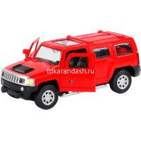 Машина "Hummer H3" красная, инерционная, металл 17,5см (свет, звук, откр.двери) JB1251269 от магазина "Карандаш"