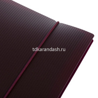Тетрадь на кольцах А5 120л клетка "Velvet. Бордо" пластиковая обложка на резинке 081581 от магазина "Карандаш"