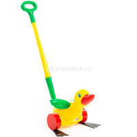 Картинка Каталка "Утёнок" с ручкой 7925 от магазина "Карандаш" Каталка "Утёнок" с ручкой 7925 от магазина "Карандаш"