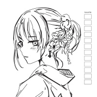 Раскраска "Аниме для работы маркерами. Голубая с оранжевым" 64стр. 978-5-00141-811-5 от магазина "Карандаш"