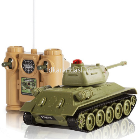 Танк р/у Mioshi Army "Танковый Бой: Легендарная 34-ка" (20 см, и/к лучи, 1:32, повор. башни, эффекты от магазина "Карандаш"