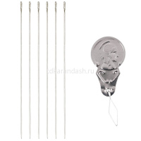 Иглы для бисероплетения с нитковдевателем 5,4см, d-0,46мм 6шт. NC-207 от магазина "Карандаш"