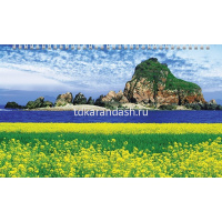Календарь квартальный 2026 "Цветущие долины" 320х840мм настенный трехблочный, с бегунком 5 постеров от магазина "Карандаш"