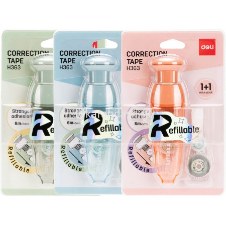 Корректирующая лента 6мх5мм, 3 цвета корпуса EH363 от магазина "Карандаш"