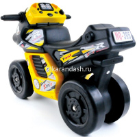 Каталка "Мотоцикл" 59,5х44,5х38см, желто-черный, пластик (звук) 587868/395 от магазина "Карандаш"