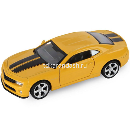 Машина "Chevrolet Camaro" желтая, инерционная, металл 17,5см (свет, звук, откр.двери) JB1200137 от магазина "Карандаш"
