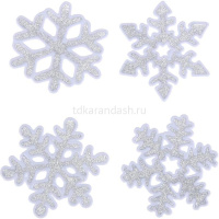 Наклейка витражная "Снежинка" 16х16см пвх 4 цвета Y2291-15 от магазина "Карандаш"