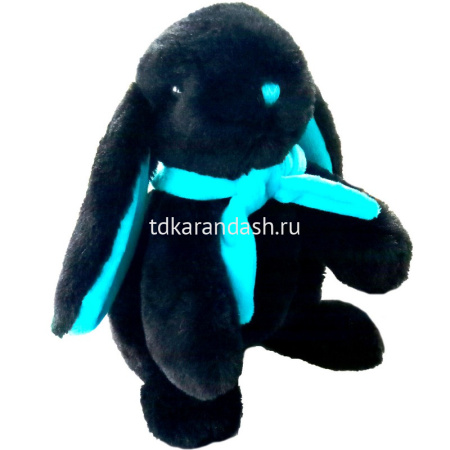 Кролик 21см черный/бирюзовый AT365318