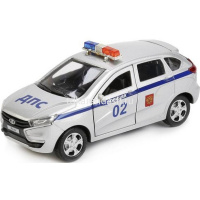 Машина "Lada Xray. Полиция" серебро, инерционная, металл 12см (открывающиеся двери) XRAY-POLICE от магазина "Карандаш"