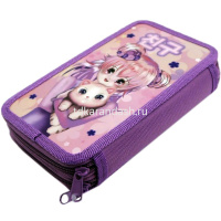 Пенал "Аниме с котиком" 19х11х5см, прямоугольный, двухстворчатый, глянцевая ламинация 083827 от магазина "Карандаш"