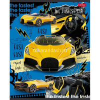 Тетрадь А5 48л клетка "Самый быстрый" на скобе выборочный лак 5 дизайнов 48Т5вмВ1/086207 от магазина "Карандаш"