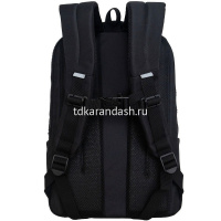 Рюкзак 29х41,5х18см, 740гр, 2 отделения, 2 кармана, черный/серый световозвращающий RU-534-1/2 от магазина "Карандаш"