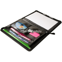 Папка на молнии "Лидер" 34х26х2см 1 отделение, искусственная кожа, черная 123 от магазина "Карандаш"