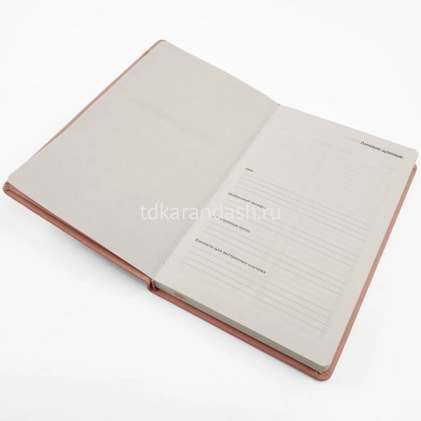 Ежедневник недатированный А5 "Joy Book" 272стр. горячий шоколад, искусственная кожа, на резинке от магазина "Карандаш"