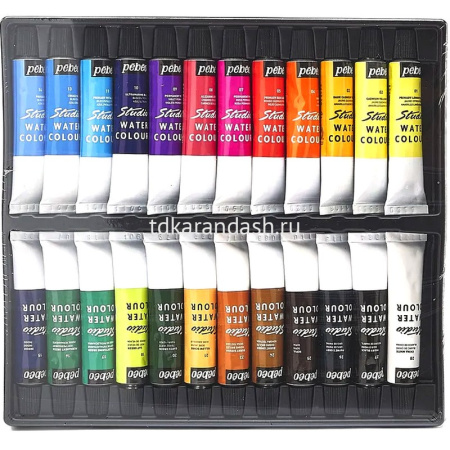 Краски акварельные 24 цвета "Studio Aquarelle" 12мл в тубе картонная упаковка 668920 от магазина "Карандаш"