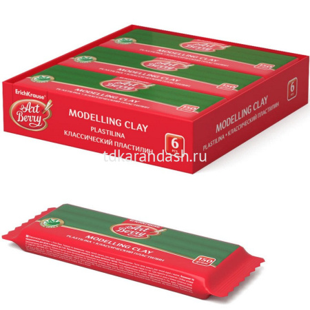 Пластилин 150гр зеленый, с алоэ вера 46457 от магазина "Карандаш"
