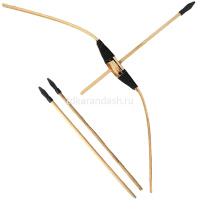 Лук 60см со стрелами 3шт. дерево Y10312-24 от магазина "Карандаш"