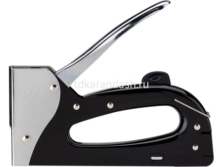 Степлер мебельный №23/6-10,53/6-10,13/6-10 черный (скобы 53/8-800шт.) E4600 от магазина "Карандаш"