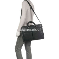 Сумка для ноутбука "Rhino" 30х44х11см, 2 отделения, черная, натуральная кожа CA6245W118/N от магазина "Карандаш"