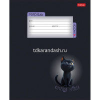 Тетрадь А5 18л клетка "Котенок уголек" на скобе 5 дизайнов 18Т5В1/091435 от магазина "Карандаш"