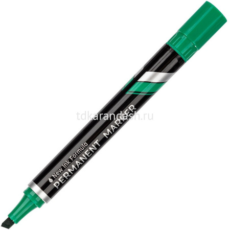 Маркер перманентный "Think" зеленый, скошенный наконечник, толщина линии 1,5-5мм EU10150