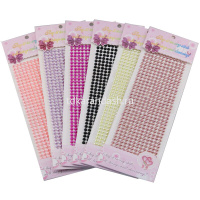 Наклейки Стразы жемчуг d=4 мм перл. 24*12*0,5см Y4145-16 от магазина "Карандаш"