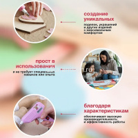 Пистолет клеевой электрический (40Вт) 17х14см диаметр 1,1см, голубой корпус 11571-24 от магазина "Карандаш"