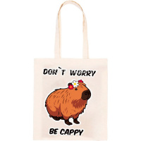 Раскраска на сумке "Милая капибара" (шоппер 35х40см, краски 5шт., кисть) RWCB-019 от магазина "Карандаш"