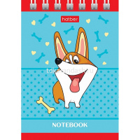 Блокнот А7 40л "Рыжий Коржик" без линовки, на спирали, тонированный блок, 5 дизайнов 076886 от магазина "Карандаш"