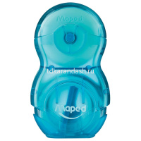 Точилка 1 отв. "Loopy 2в1" с контейнером и ластиком, пластик, 4 цвета 049111 от магазина "Карандаш"