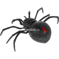 Паук р/у "Черная вдова" 15х15см (свет) пвх 1808F156-R от магазина "Карандаш"