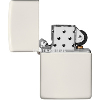 Зажигалка "Glow In The Dark. Classic" 38x13x57мм латунь/сталь, белая, матовая 49193 от магазина "Карандаш"